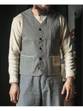 USA Ship Lot 423 Express Stripe Vest Bronson Mfg. Co. 36 Cotton